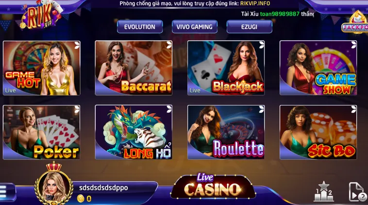Trải Nghiệm Sảnh Casino Livestream Tại RikVip Với Công Nghệ Phát Sóng Đỉnh Cao
