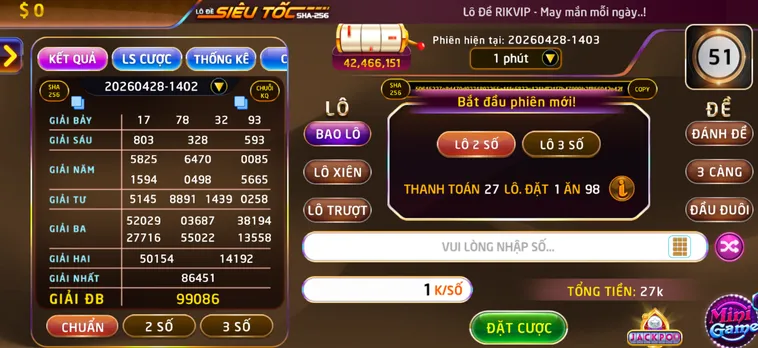 Lô Đề Siêu Tốc Tại RikVip Hình Thức Giải Trí Trực Tuyến Đỉnh Cao Nhất