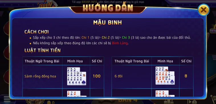 Trải Nghiệm Đỉnh Cao Mậu Binh Tại RikVip Với Cơ Hội Nhận Thưởng Cực Lớn