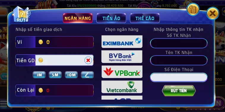 Hướng Dẫn Cách Rút Tiền RikVip Siêu Tốc Về Tài Khoản Ngân Hàng Cá Nhân