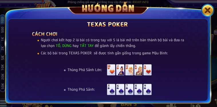 Trải Nghiệm Đỉnh Cao Texas Poker Tại RikVip Với Cơ Hội Nhận Thưởng Cực Lớn