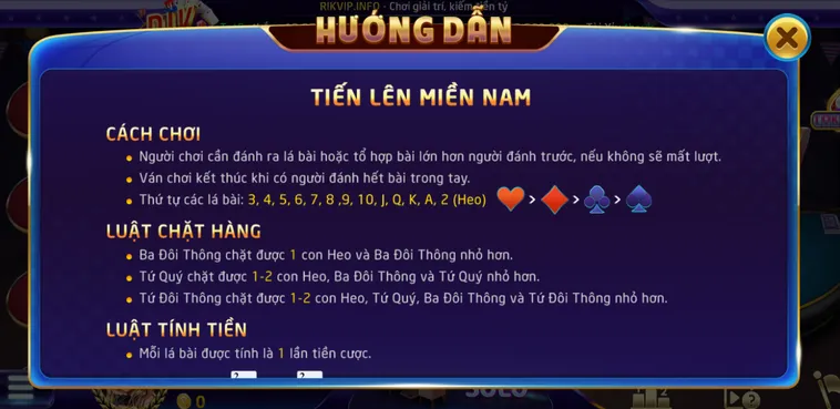 Trải Nghiệm Game Tiến Lên Miền Nam Tại RikVip Với Đẳng Cấp Cao Thủ